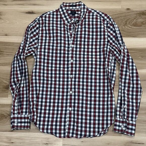 J. Crew Plaid Slim Fit Button Down Shirt Men’s Medium - Picture 1 of 2